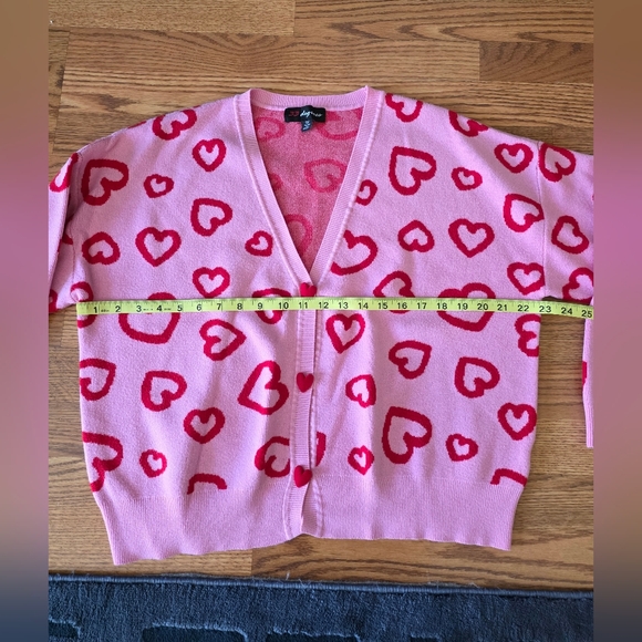 Target Pink Heart Pattern Sweater - Picture 2 of 4